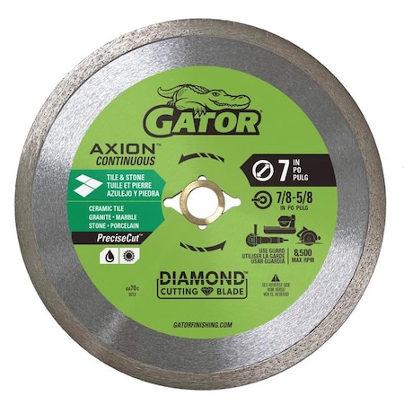 Gator Gator PreciseCut 7 in. D X 7/8-5/8 in. Diamond Continuous Rim Saw Blade 1 pk 389880